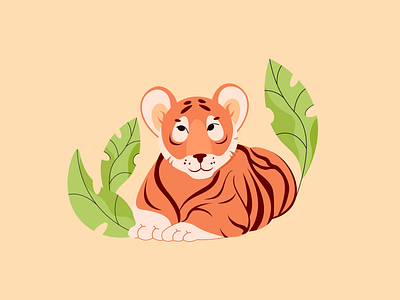 Cute Tiger animal animal illustration character character design cute design illustration nature tiger vector