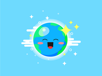 Happy Earth Day 🌎💙 cartoon character character design design earth earth day earthday flat illustration nature planet vector
