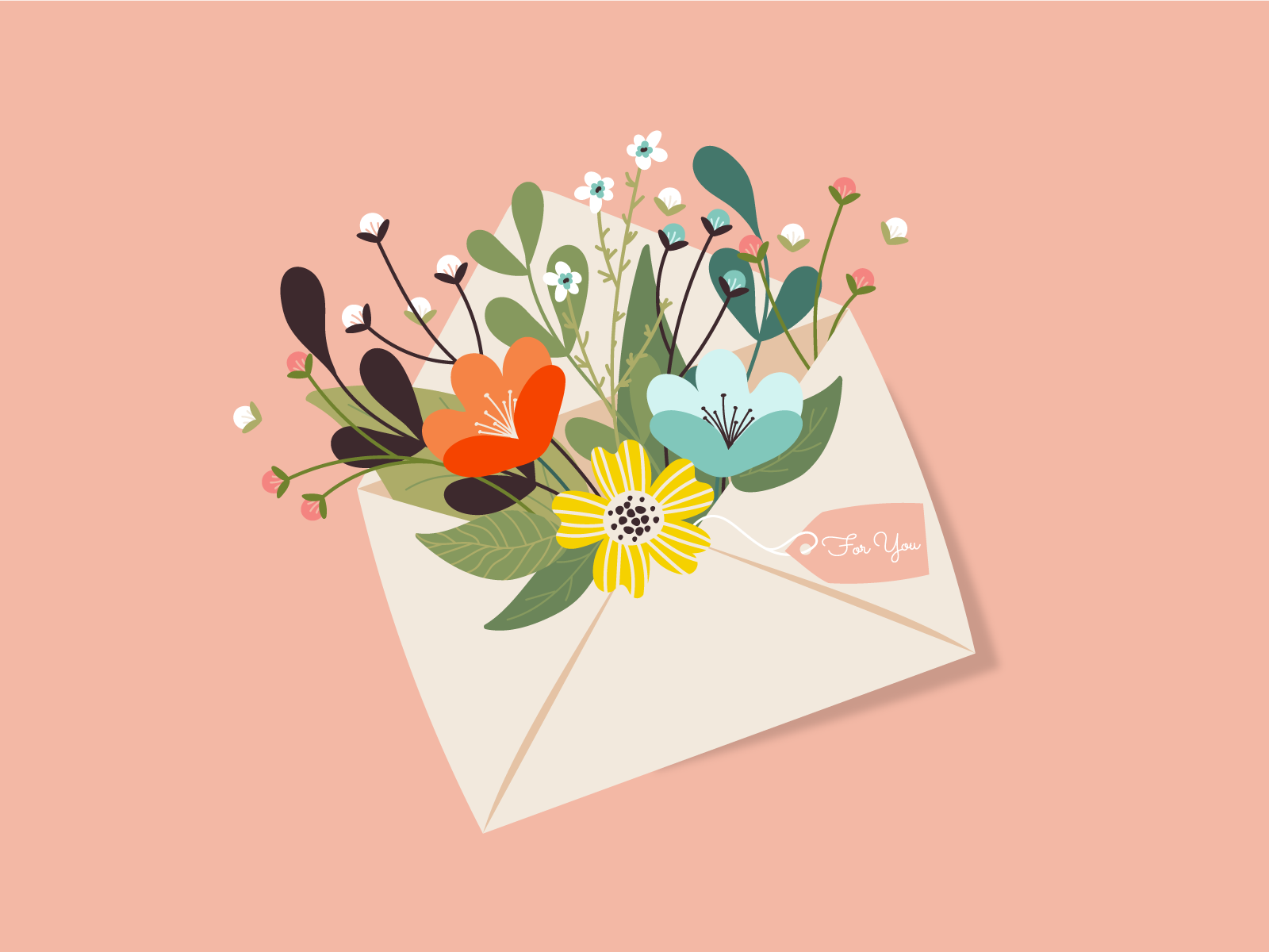 Flower composition by Tatiana Malkova on Dribbble