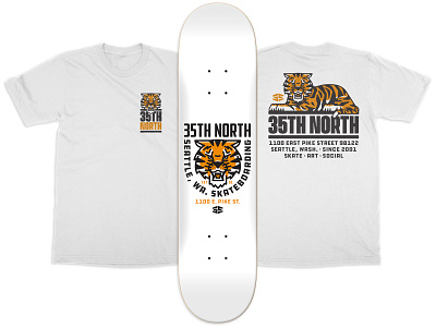35th North Tiger 35th north skateboard tshirt