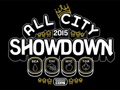 All City Showdown 2015 line lock up logo text vector