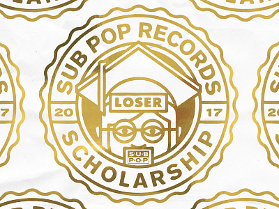 Sub Pop Loser Scholarship 2017 gold logo loser sub pop type
