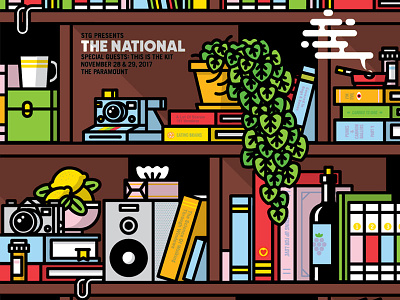 The National at The Paramount gigposter poster screen print screenprint the national