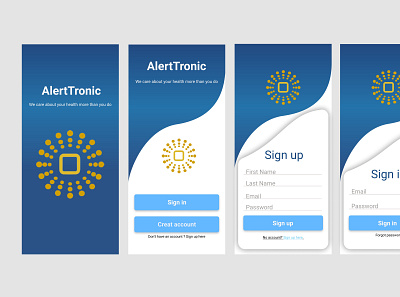 AlertTronic app design mobile app uiux