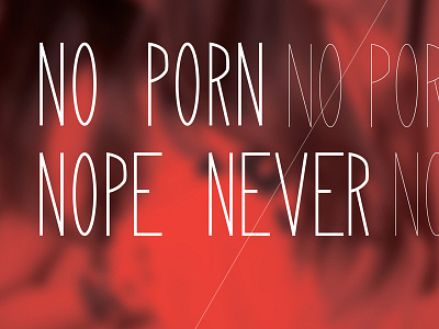 No Porn... Nope Never