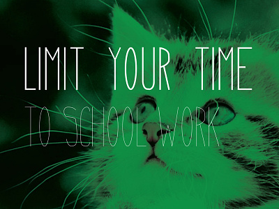 Limit Your Time cat college lab poster university of minnesota