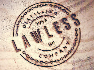 Lawless Distilling Company booze distilling lawless liquor logo