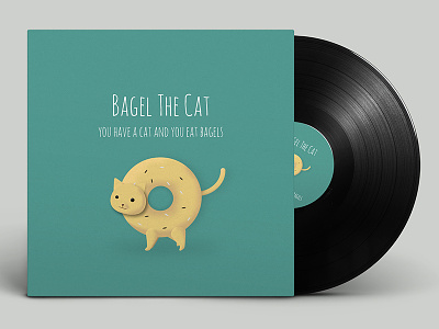 Bagel The Cat album art bagel cat cover mockup music vinyl
