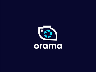 orama branding flat icon logo design minimal vector
