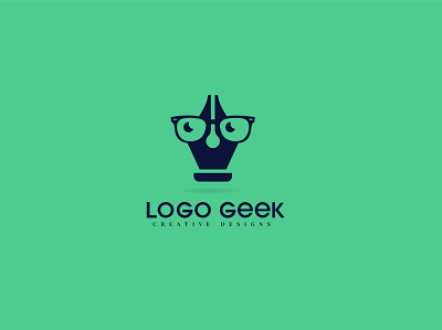LOGO GEEK branding flat icon illustrator logo logo design minimal vector