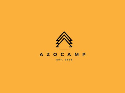 AZOCAMP branding design flat icon logo design minimal vector