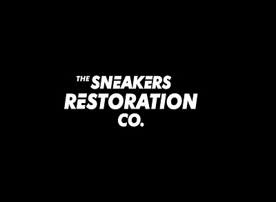 The Sneakers Restoration Co. branding flat illustrator logo design minimal typography vector