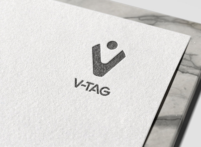 V-TAG branding illustrator logo design minimal modern logo