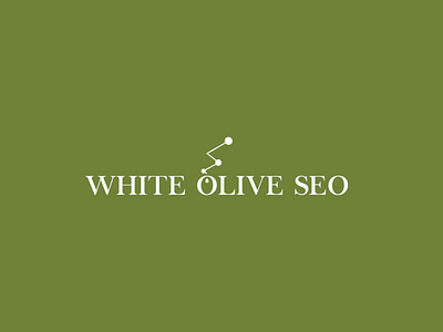 White Olive SEO branding design flat logo logo design modern logo
