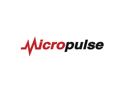 Micropulse branding flat icon logo design minimal modern logo typography