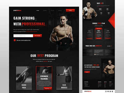 SPORTGROUND - Workout Landing Page design fitness gym landing page sport ui ui design ux ux design website workout