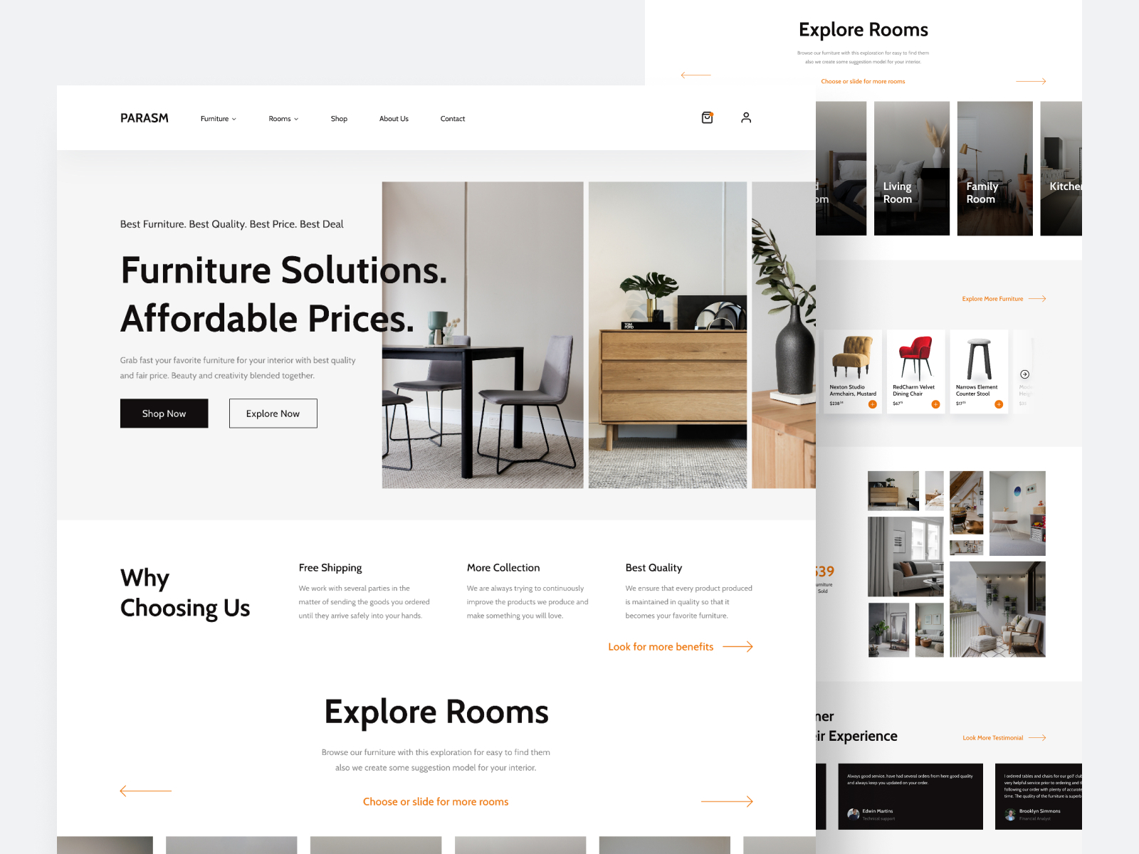 PARASM - Furniture Landing Page Exploration by Rizky Rinaldi Sugiarto ...