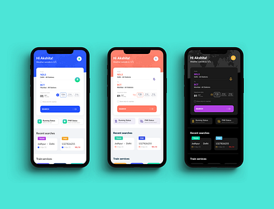 UI iterations for Train Ticket Booking adobe xd booking train travel uidesign uiux