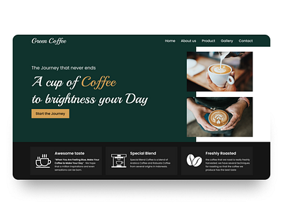 Coffee Shop Landing Page branding cafe coffee graphic design landingpage shop ui uidesign uiux ux uxdesign website