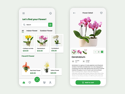 Flower Shop Design App branding designconcept flower flowershop flowerstore iphone mobiledesign ui uidesign ux uxdesign website