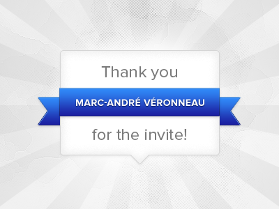 Thank you Marcan! dribbble friend invite thank you thanks