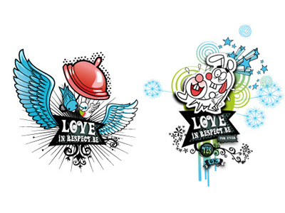 Love in respect illustration sticker