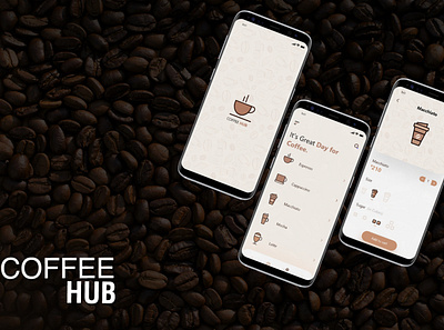 Coffee Hub App Screen app design ux