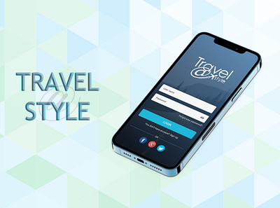 Travel Style Login App Screen app design ux