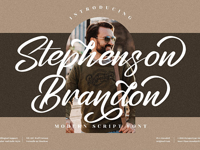 Stephenson Brandon - Premium Brush Font app branding design icon illustration logo typography ui ux vector web