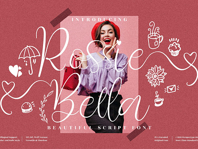 Rossie Bella - Beautiful Calligraphy Font app branding design icon illustration logo typography ui ux vector web