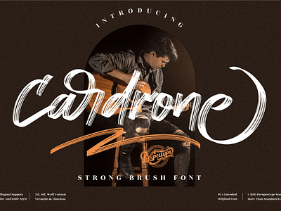 Cardrone - Strong Brush Font