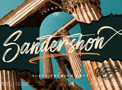 Sandershon - Premium Brush Font app branding design icon illustration logo typography ui ux vector web