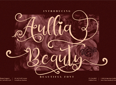 Aullia Beauty - Beautiful Script Font app branding design icon illustration logo typography ui ux vector web