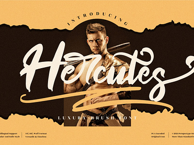 Hercutes - Luxury Brush Font app branding design icon illustration logo typography ui ux vector web