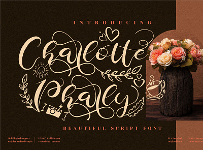 Charlotte Pharly - Beautiful Script Font app branding design icon illustration logo typography ui ux vector web