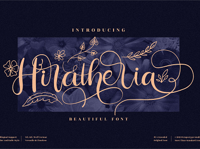 Hiratheria - Beautiful Script Font app branding design icon illustration logo minimal typography ui ux vector web