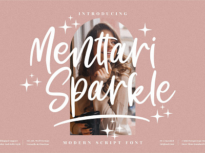 Menttari Sparkle - Handwritten Font app branding design icon illustration logo typography ui ux vector web
