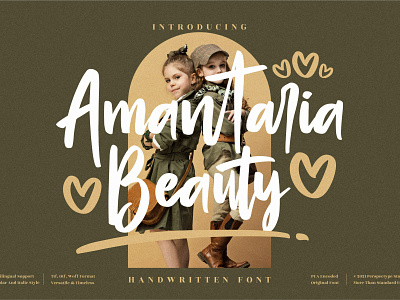 Amantaria Beauty - Cute Handwritten Font app branding design icon illustration logo typography ui ux vector