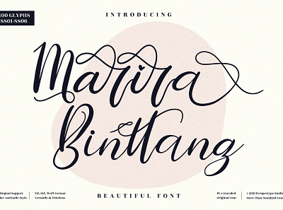 Marira Binttang - Beautiful Script Font app branding design icon illustration logo typography ui ux vector web