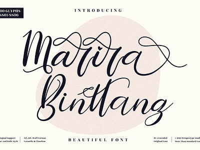 Marira Binttang - Beautiful Script Font