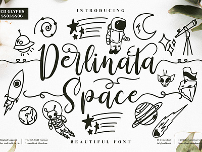 Derlinata Space - Beautiful Script Font