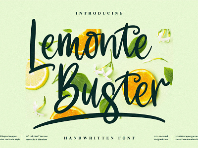 Lemonte Buster - Cute Handwritten Font app branding design icon illustration logo typography ui ux vector web