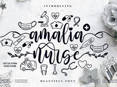 amalia nurse - Beautiful Script Font app branding design icon illustration logo typography ui ux vector web