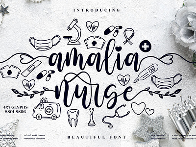 amalia nurse - Beautiful Script Font