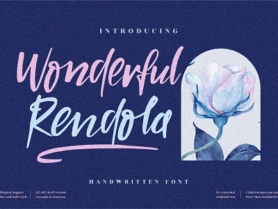 Wonderful Rendola - Beautiful Handwritten Font app branding design icon illustration logo typography ui ux vector web