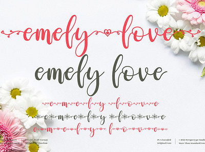 emely love - Beautiful Script Font app branding design icon illustration logo typography ui ux vector web