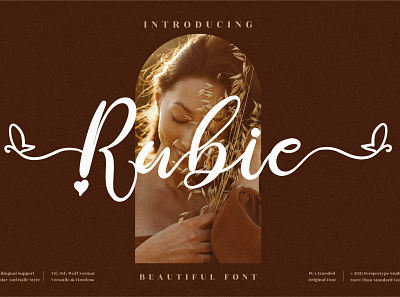Rubie - Beautiful Script Font app branding design icon illustration logo typography ui ux vector web