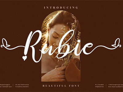 Rubie - Beautiful Script Font app branding design icon illustration logo typography ui ux vector web