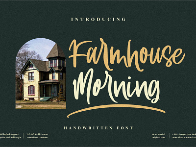 Farmhouse Morning - Beautiful Handwritten Font app branding design icon illustration logo typography ui ux vector web