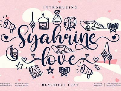 Syahrine love - Beautiful Script Font